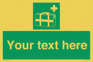 Custom sign safe condition Medical grab bag